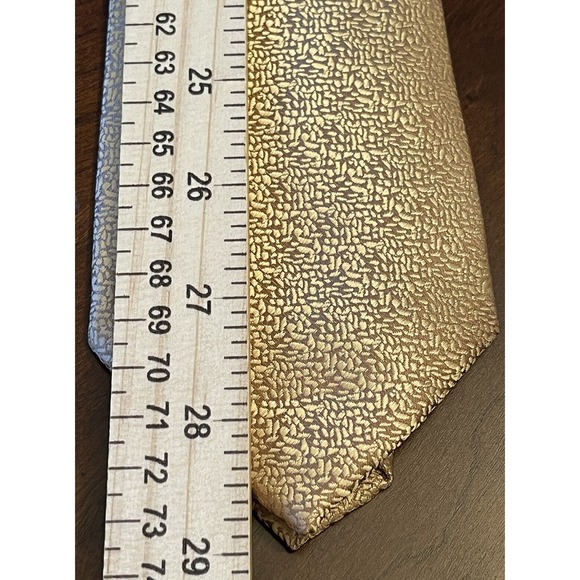 Hi Tie, Gold, Hand Made, 100% Silk, Men’s Neck Tie - Picture 5 of 11